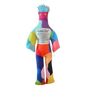 "Dammit Doll" 12" Plush Stuffed Figure Bright Colors Stress Relief Blue Hair
